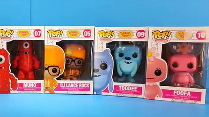 Y un montón dominar de popular girar juguetes se Gabba, gabba, kidrobot, funko, muno, plex, foofa, toodee, bro