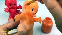Mal bébé poupées corps peindre doigt la famille garderie rimes Apprendre les couleurs faire semblant jouer pour enfant