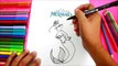 ForKids - Cómo dibujar a Ariel La Sirenita Kawaii | How to draw the little Mermaid
