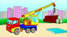 Niños para dibujos animados dibujos animados sobre la excavadora máquinas máquina de trabajo
