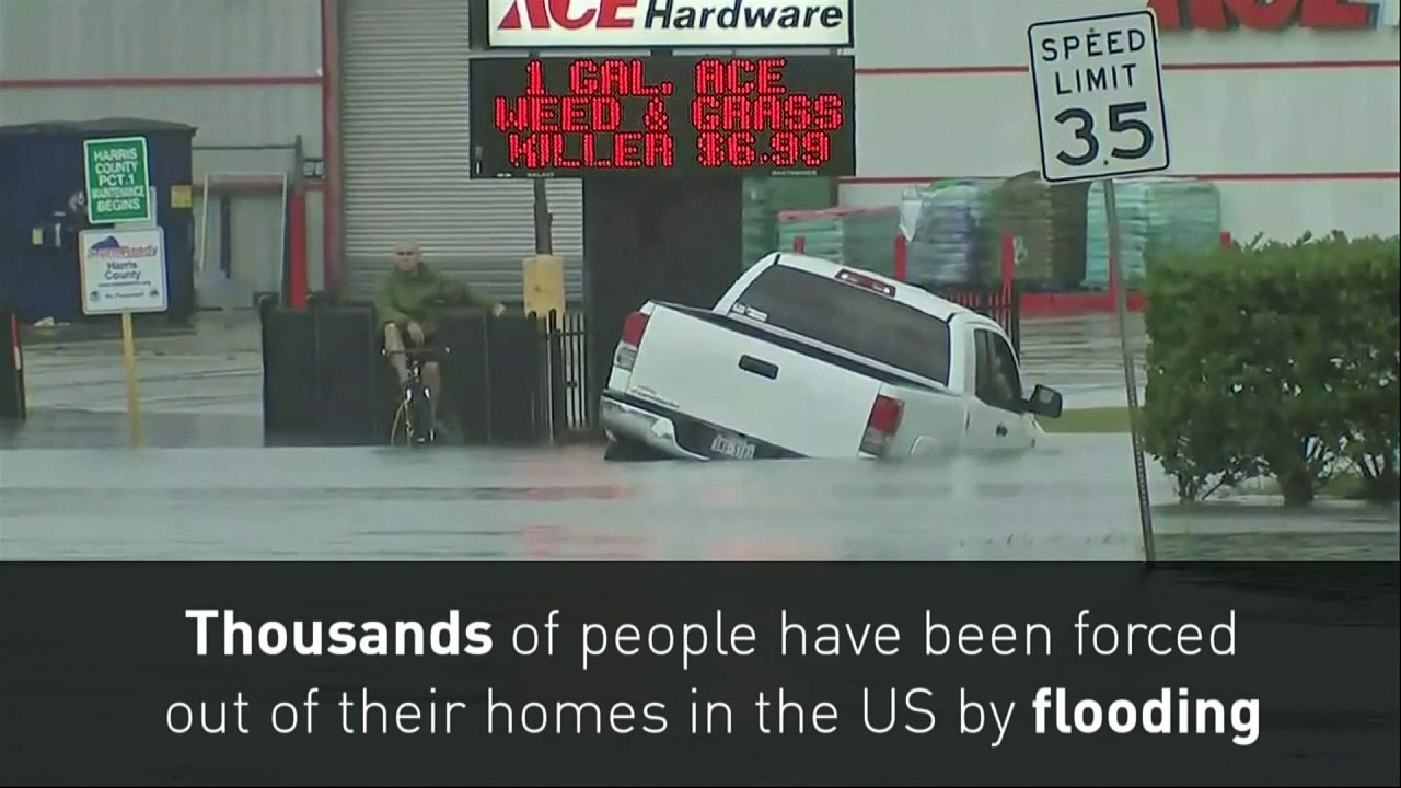 US Coast Guard rescues flood victims in Houston