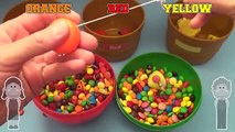 Learn Colours with a Big Mouth Sort Out! Sorting Toys Hidden in Candy Smarties Skittles!