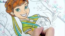 Coloring Pages Disney Frozen Fever Anna Elsa l Drawing Pages To Color For Kids l Rainbow C