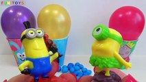 Balón globos compilación divertido insectos Aprender juguete vídeo mojado Mega gelli baff color f
