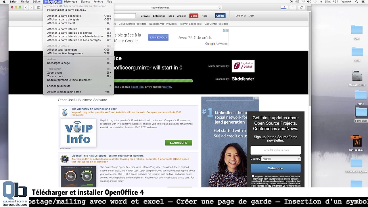 Open Office 4 : téléchargement et installation
