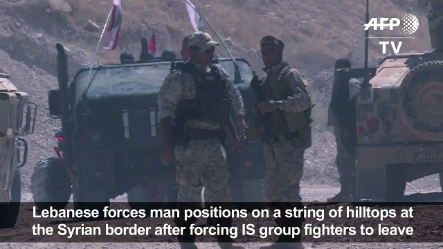 The Lebanese army in force at the Syrian border