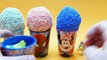 Ice Cream Cups with Foam Pearl Clay Surprise Eggs - English Color Learning Video