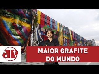Kobra pinta maior mural do mundo em SP; saiba como foi a concepção
