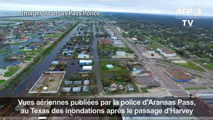 Vus du ciel, les dégâts de la tempête Harvey sur la côte texane