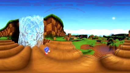 360° Video - Run With Sonic, Green Hill Zone