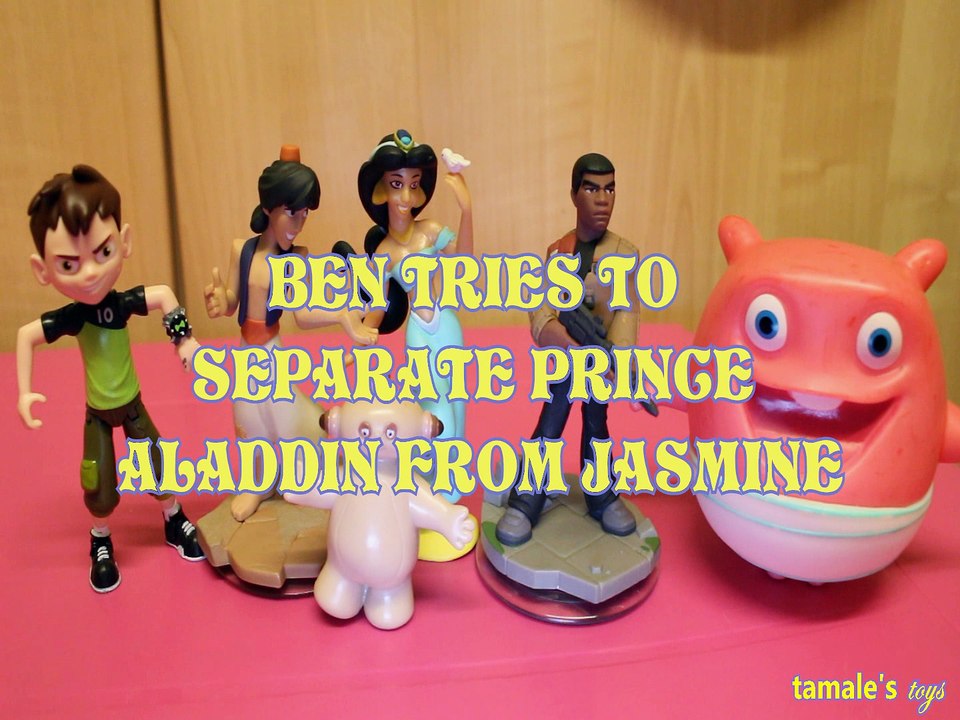 BEN 10 TRIES TO SEPARATE PRINCE ALADDIN FROM JASMINE MAKKA PAKKA FINN BABY BOOV DISNEY IN THE NIGHT GARDEN , STAR WARS T