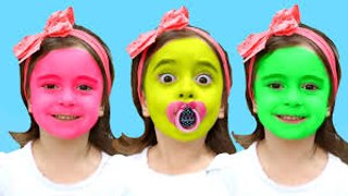 Learn colors with JOHNY JOHNY Yes Papa Nursery Rhymes - Color FACE