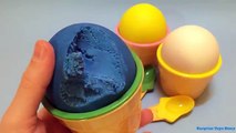 Learn Colors Kinetic Sand Smiley Face Ice Cream Surprise Toys Disney Cars Frozen Peppa Pig