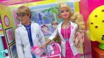 Carreras médicos muñeca Dr. chica Oficina juego enfermos juguete vídeo Visitar con cookieswir barbie