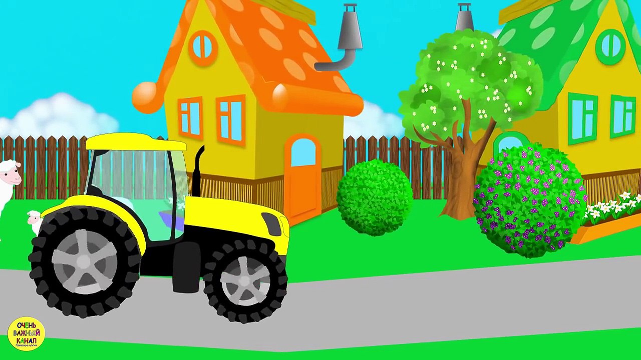 Домашние животные для детей. На ферме. Песенка - мультик про голоса животных. Кто как гово