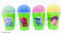 Disney Frozen! Clay Foam Surprise Eggs Cups! Play-Doh Dippin Dots Toy Surprises! Learn Col