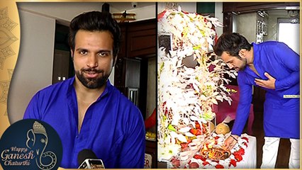 Rithwik Dhanjani Celebrates Eco - Friendly Ganpati And Misses Asha Negi  Ganesh Chaturthi 2017