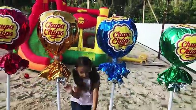 Bad Kid Learn colors with Balls in Pool Candy Giant Chupa Chups Baby Songs for Kids Children Babies