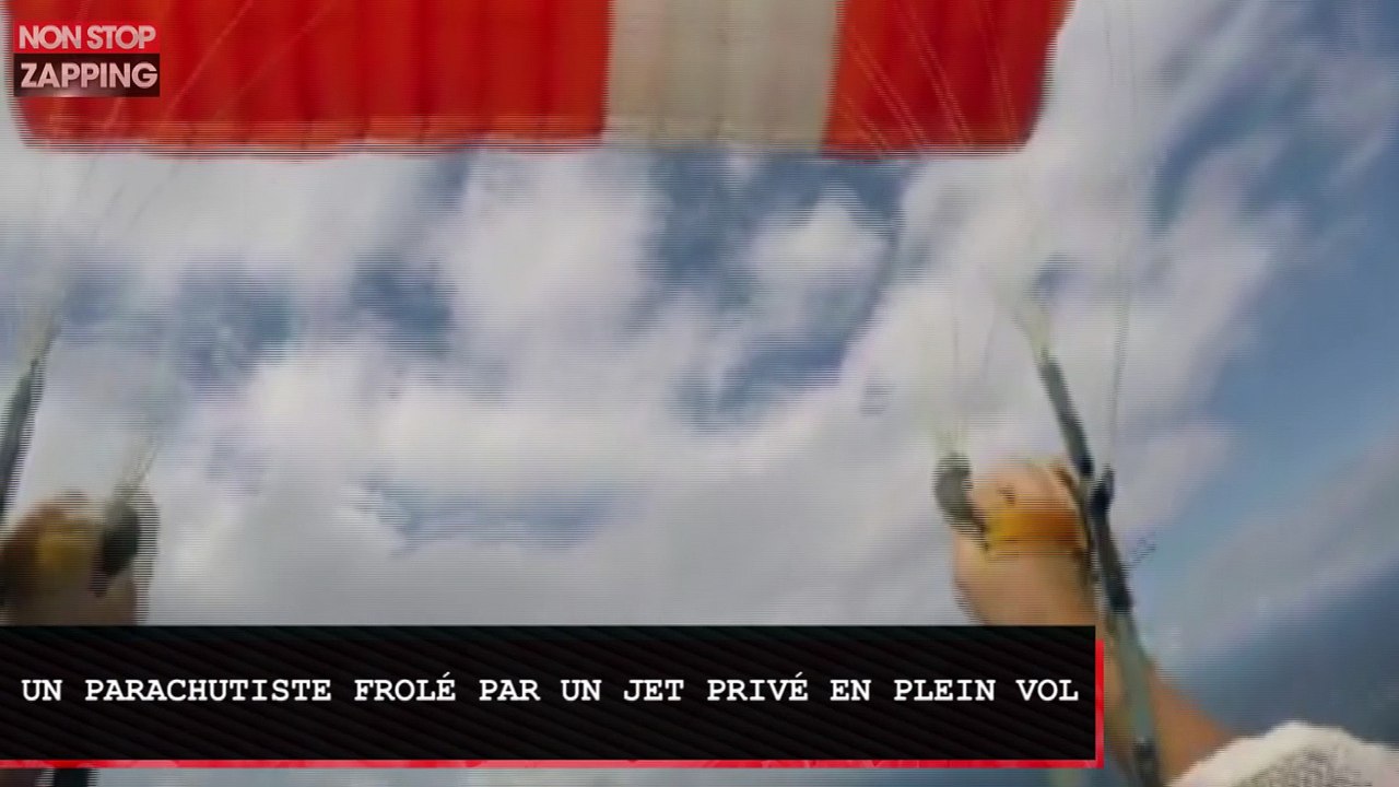 Un parachutiste frôlé par un avion en plein saut (vidéo)