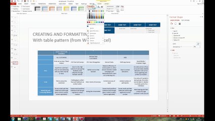 How to create tables and format data with PPT 2013 by Aimbrella