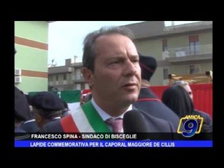 Bisceglie | Lapide commemorativa per il Caporal Maggiore De Cillis