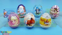 7 Surprise Eggs Disney Planes Spiderman Kinder Surprise Monster High Frozen Winnie Pooh Eg