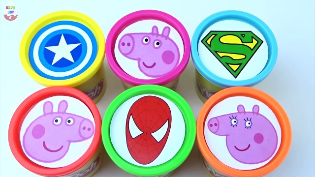 Amérique capitaine argile les couleurs porc jouer homme araignée super-héros jouets Сups doh peppa superman