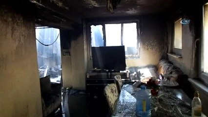 Burhaniye'de Ev Yandı, Mahsur Kalan Çocukları Köylüler Kurtardı