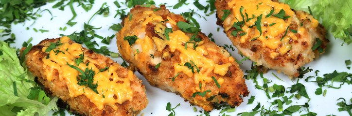 طريقة عمل كرسبي الدجاج بجبنة التشيدر  بالفيديو