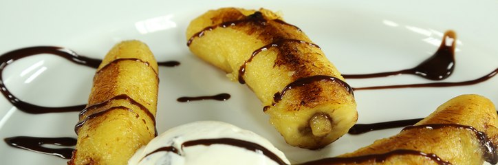 الموز المقلي بالشوكولا بمكونين فقط