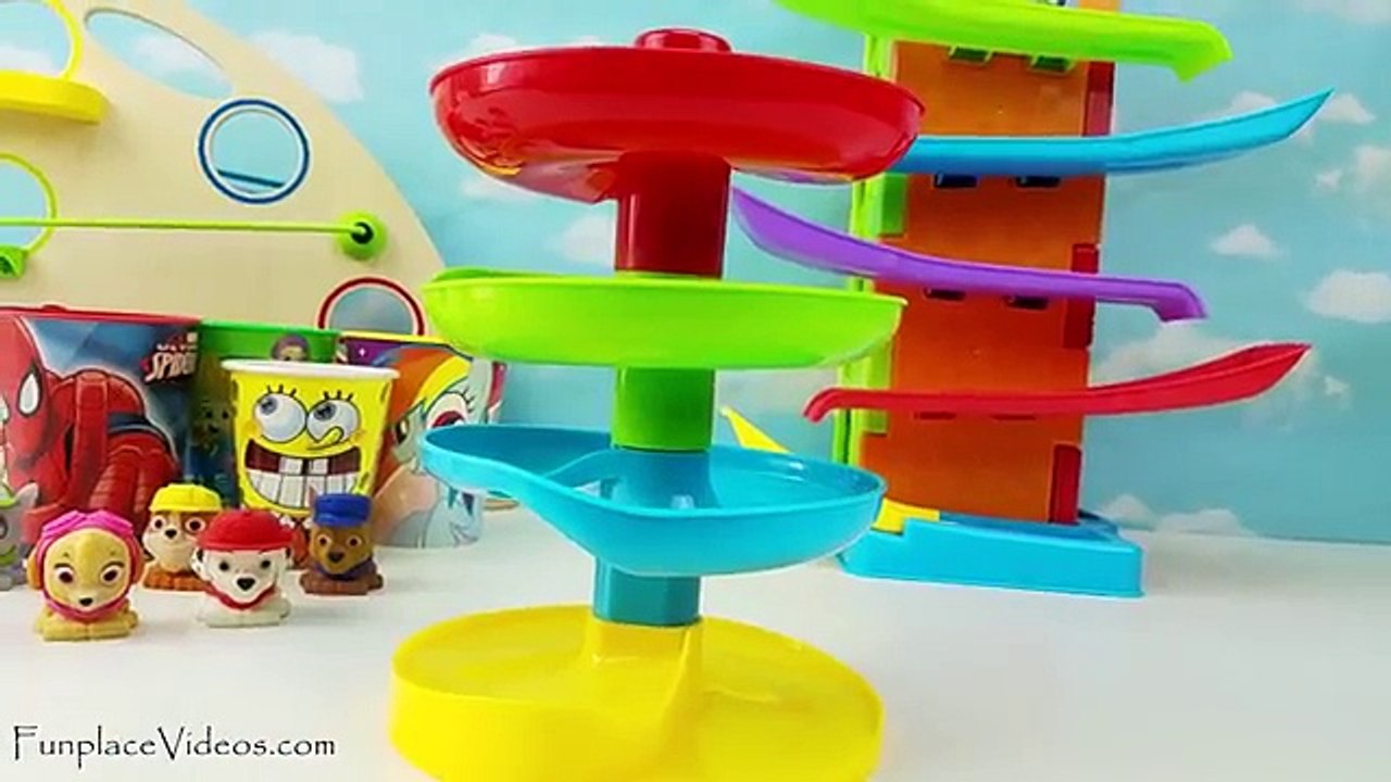 Дети цвета Гамбол Дети Дети ... Узнайте обучение мрамор лабиринт патруль лапа скат ребенок, начинающий ходить игрушка видео