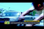 SJL: Caen raqueteros que asaltaban en falso taxi colectivo