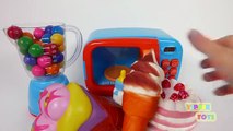 Micro onde mixeur cuisine appareil Bonbons Apprendre les couleurs avec spongieux gâteau et jouets