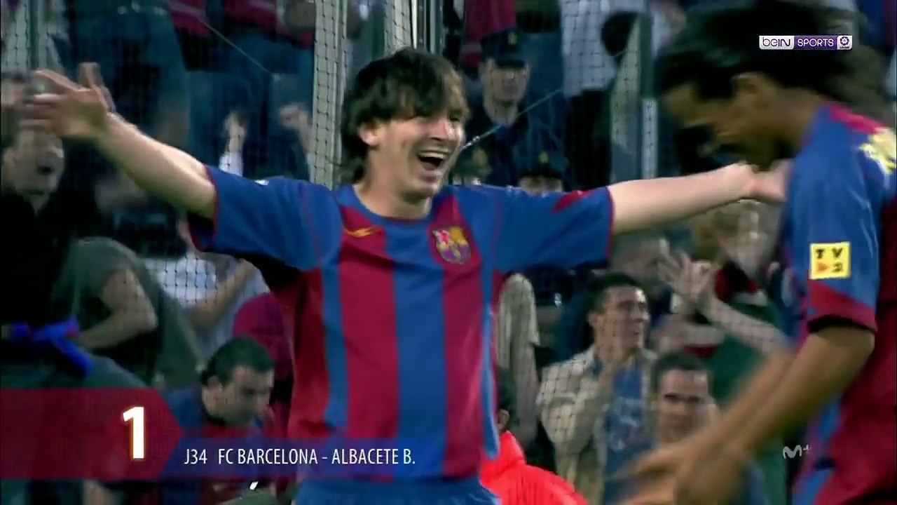 Messi's First Goal Ever - in 1080i ! --HD--