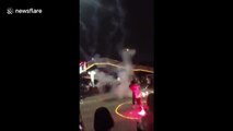 Fireworks malfunction and shoot into crowd