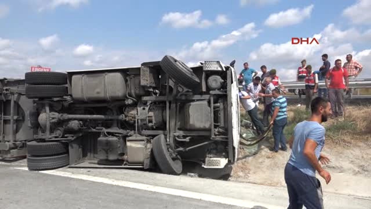Tekirdağ Devrilen Tır'ın Sürücüsü Öldü