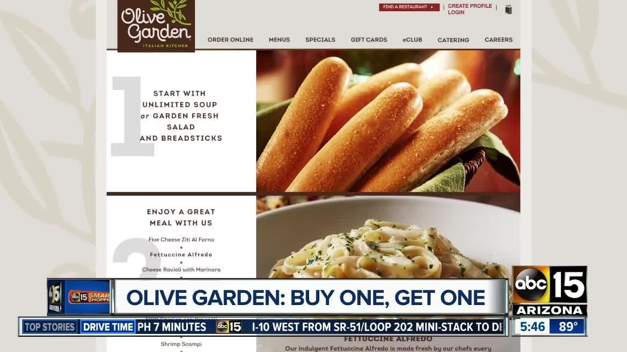 Check out this buy one, get one deal from Olive Garden