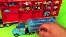 Mack Carry Case & Cars 3 Mini Diecasts Micro Racers Lightning mcqueen Hauler Disney Pixar