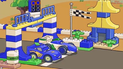 Descargar video: Coches dibujos animados para Juegos relámpago carrera Mcqueen vs francesco bernoulli final lego disney