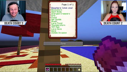 Minecraft: NATURAL DISASTERS!! (Pie Face Challenge) - Mini-game