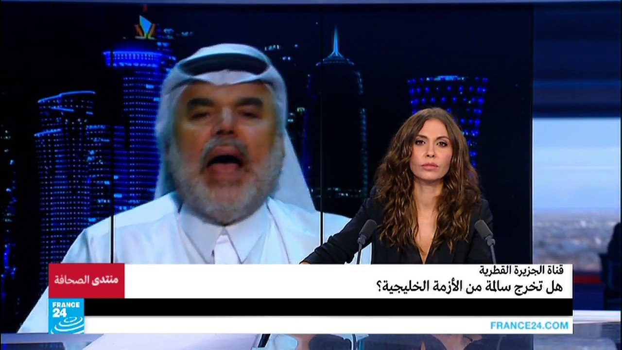 الاستاذ احمد الشيخ ضيف فرانس 24 حول قناة الجزيرة القطرية هل تخرج سالمة من الأزمة الخليجية ؟ ج 2