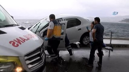 Beykoz'da Otomobil Refüje Çıktı: 1 Yaralı