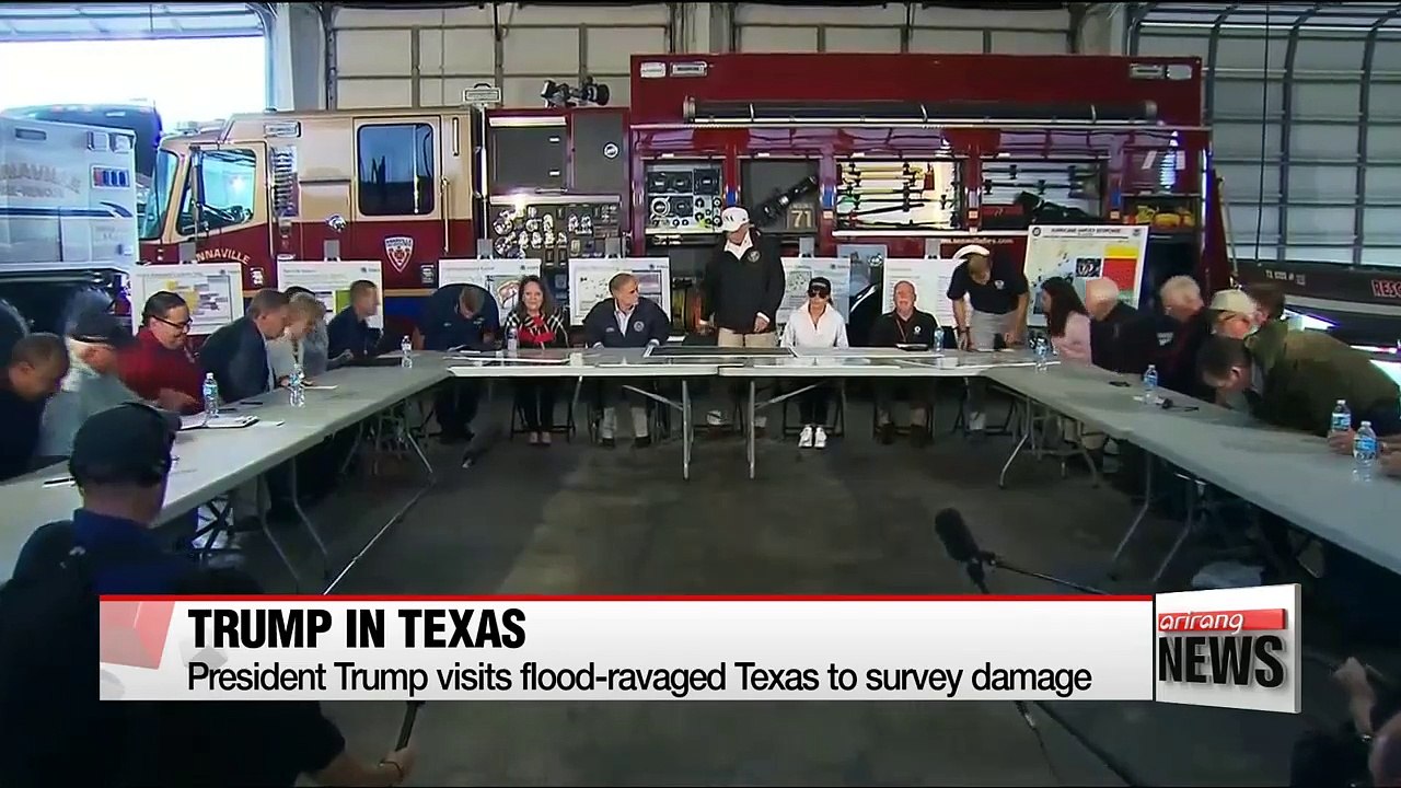 Trump visits flood-ravaged Texas