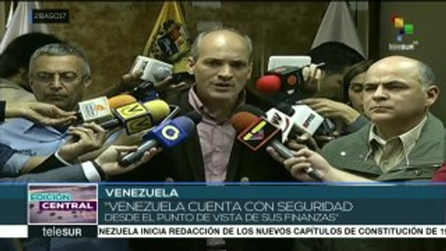 Menéndez: Venezuela cuenta con seguridad en sus finanzas