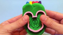 Learn Colors with Playdough Modelling Clay Mickey Mouse Chip and Dale Molds Fun & Creative