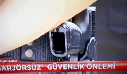 Erdoğan'ın katıldığı törende polislerin şarjörleri toplandı