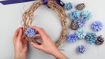 DIY Christmas Pinecone Door Wreath