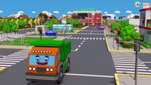 Red Race Car And Police Monster Trucks For Kids Children Video Cars Team Cartoon