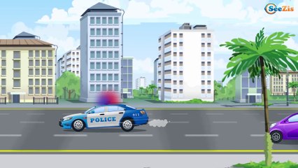 Мультики про машинки для детей Трактор едет В городе Полицейская машина Сборник все серии подряд