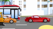 Carros de Carreras es Rojo y El Coche de Policía infantiles - Dibujo animado - Carritos Para Niños